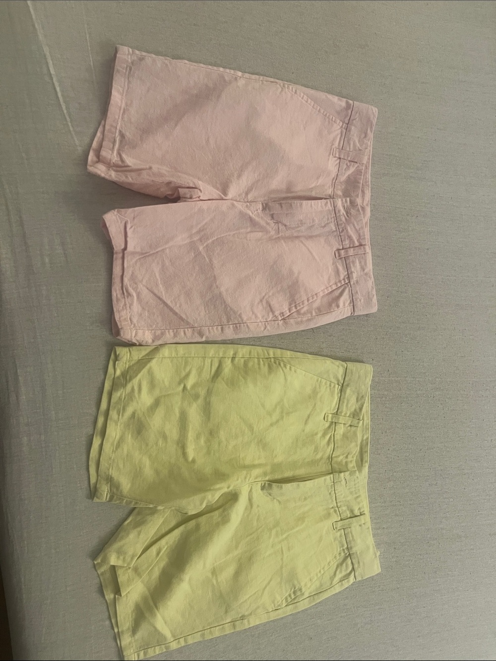 Janie and Jack Pastel Pink & Light Green Cotton Shorts Duo